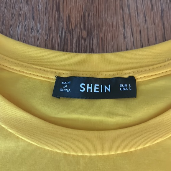 Shein “Wear Original Design” Yellow Large T-Shirt - Picture 3 of 4